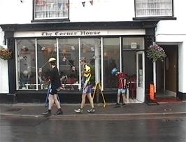 Leaving The Corner House cafe, Watchet, on a rather wet morning